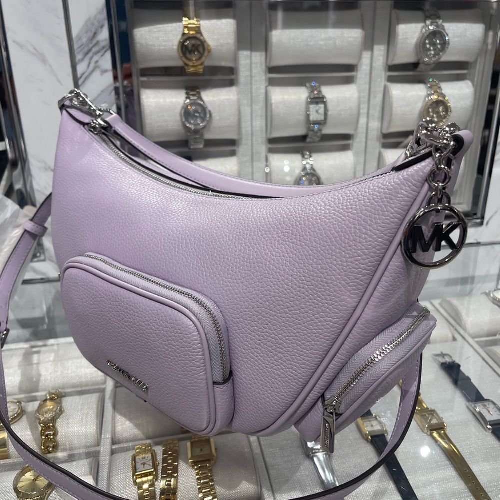 MICHAEL KORS Merritt Medium Pebbled Leather Convertible Shoulder Bag
Quartz 
NWT - Picture 14 of 16